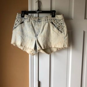 Cut off jean shirts with studs